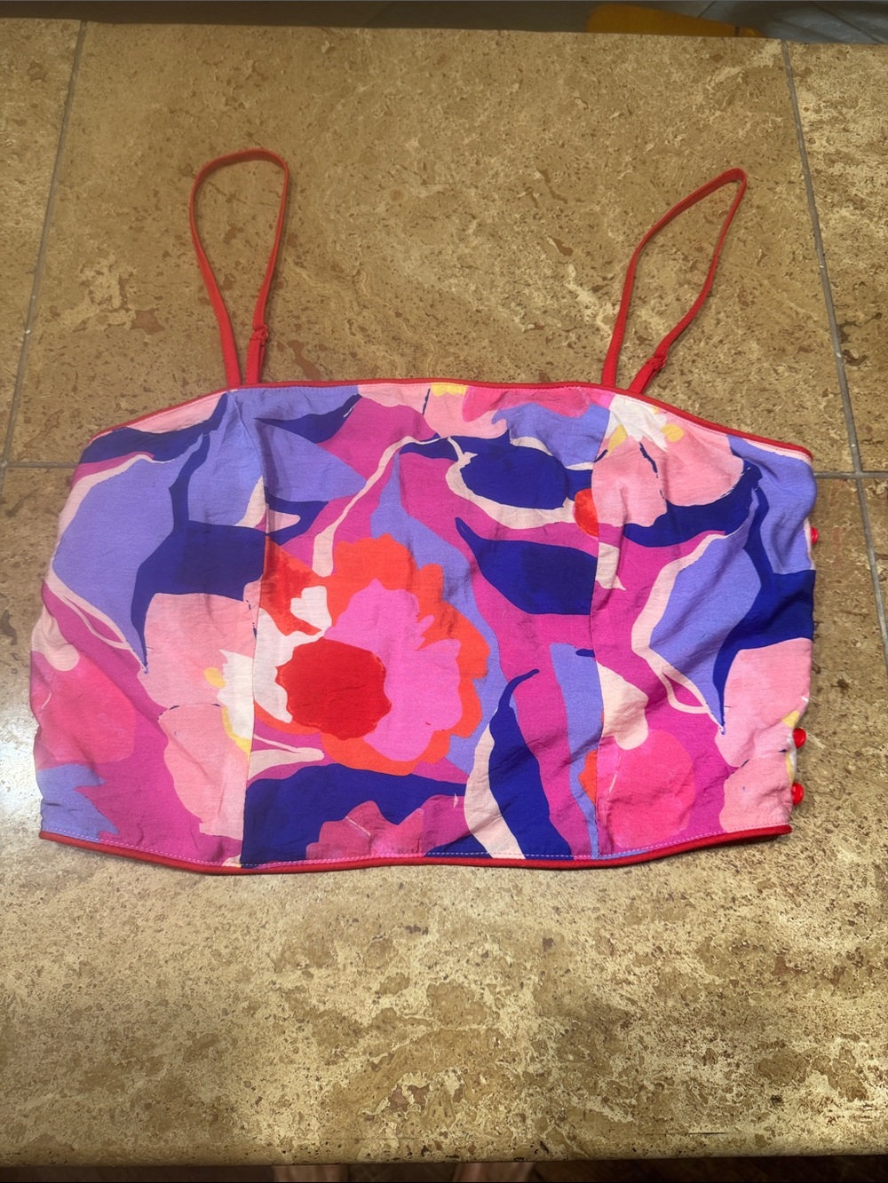 TCEC Bright Pink Top with Coral Trim